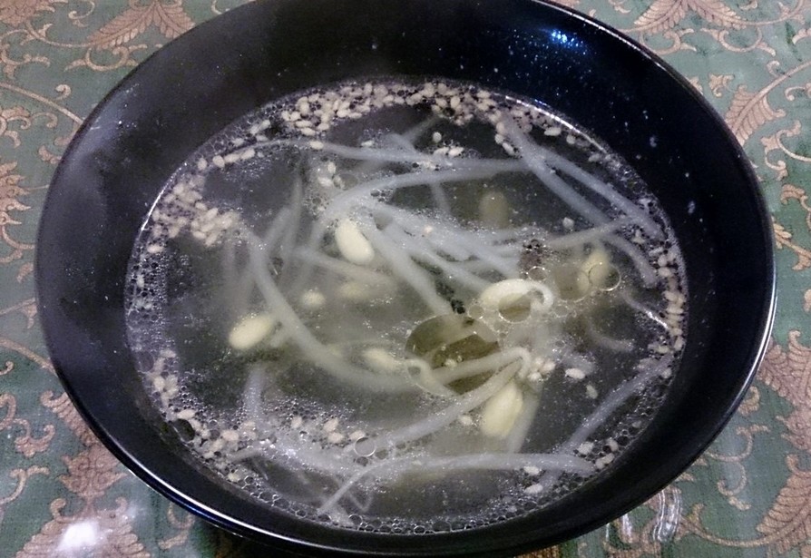 わかめともやしの簡単スープの画像