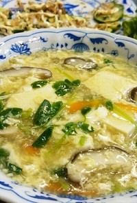 ｼｬﾝﾀﾝDX❁豆腐の卵あんかけスープ