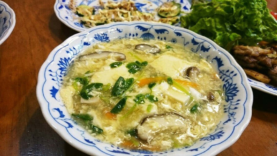 ｼｬﾝﾀﾝDX❁豆腐の卵あんかけスープの画像