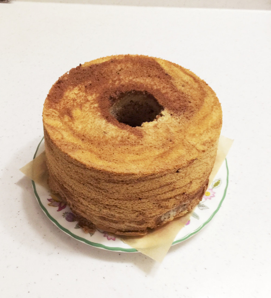 ココアマーブルシフォンケーキの画像