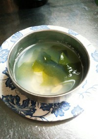 あさりとワカメの中華スープ