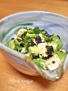 大好き♡アボカドと豆腐の簡単おつまみ♡