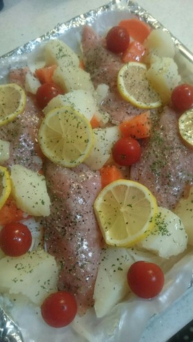 サーモンメインのぎゅうぎゅう焼き