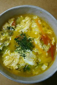 創味シャンタンDXで、卵スープ