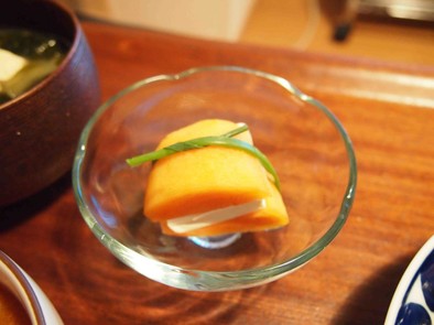 柿とクリームチーズの簡単オードブルの写真