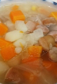 コロコロ野菜とウィンナのスープ