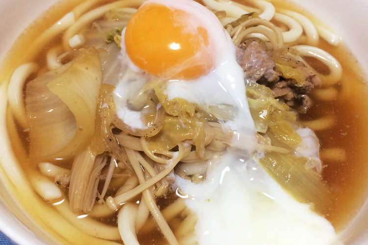 すき焼きの残りで 簡単温玉肉うどん レシピ 作り方 By Kaho185 クックパッド 簡単おいしいみんなのレシピが366万品