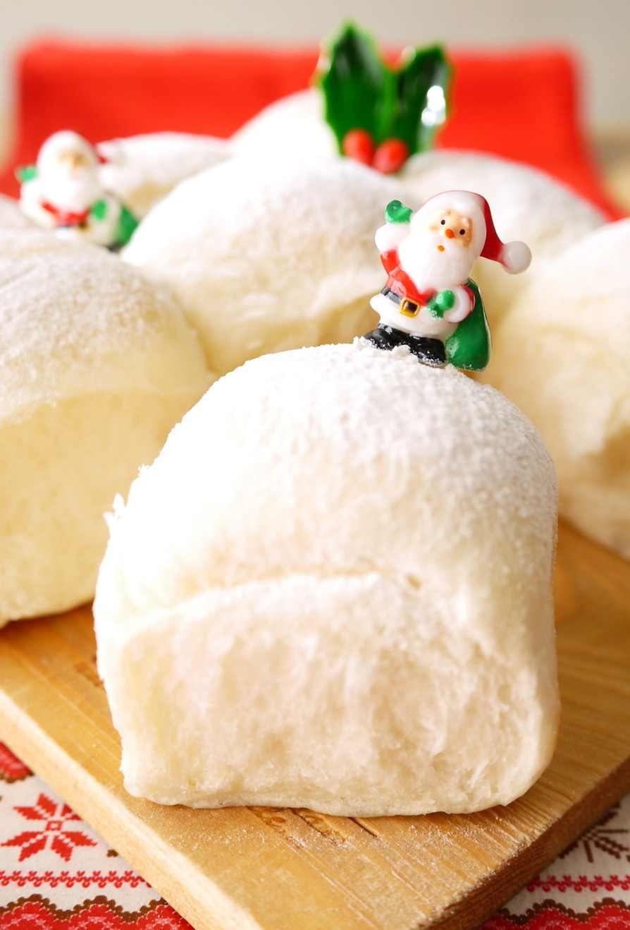 ホワイトクリスマス☆白いミルクちぎりパンの画像