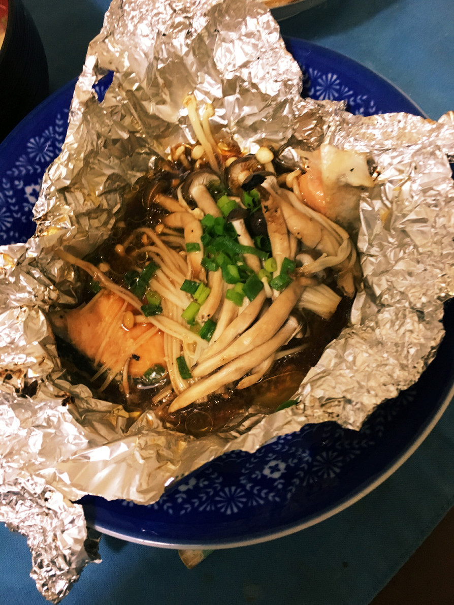 トースターで 鮭のがりバタホイル焼きの画像