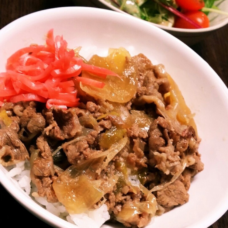 タイバジル牛丼のレシピ