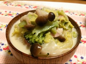 白菜の豆乳クリームスープ♪