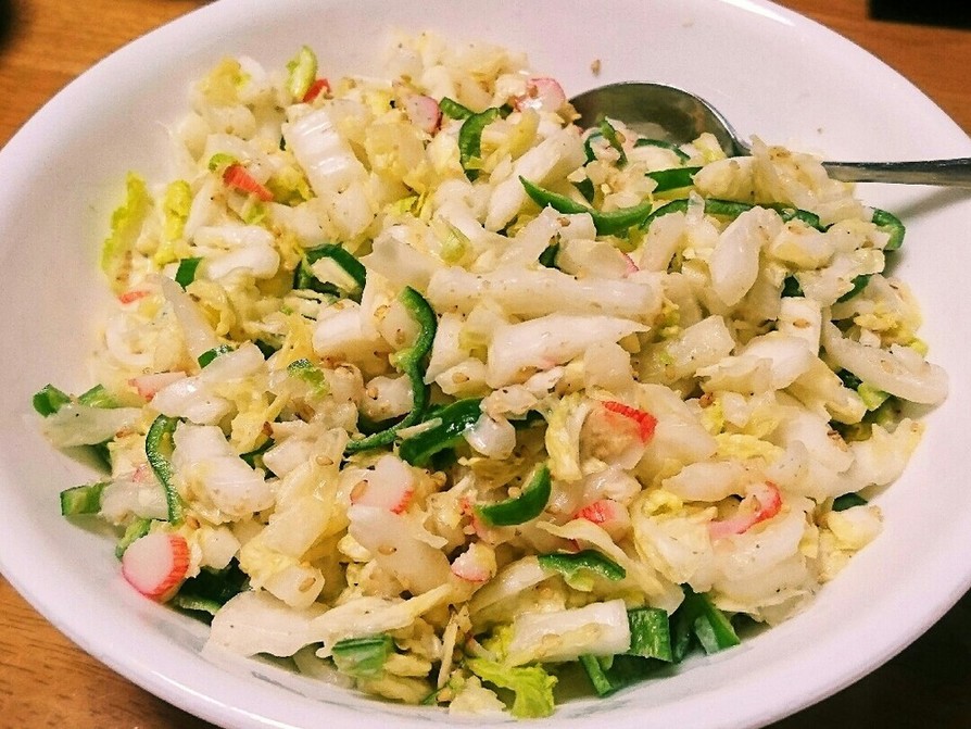 簡単☆白菜とピーマンのカニかまサラダの画像