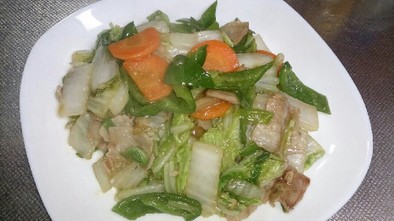 お弁当に　白菜と豚バラの八宝菜風の写真