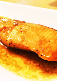 サーモンのフライパン照り焼き柚子胡椒風味