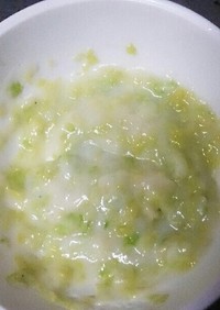【離乳食】白菜のチーズクリーム煮