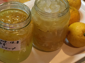 ゆずの皮と果汁と氷砂糖だけシロップ