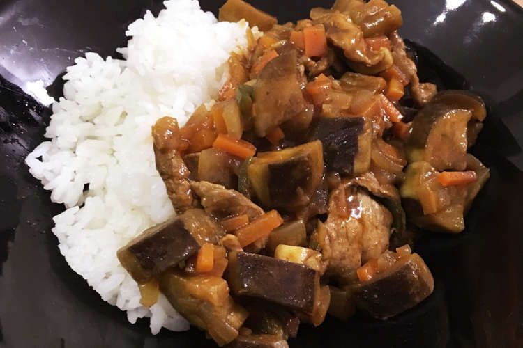 ナス人参玉ねぎピーマン豚肉カレー子供にも レシピ 作り方 By み い クックパッド 簡単おいしいみんなのレシピが366万品