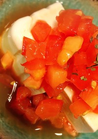 ❄︎簡単副菜に❤️塩トマトのせ冷奴❄︎