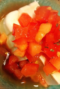 ❄︎簡単副菜に❤️塩トマトのせ冷奴❄︎
