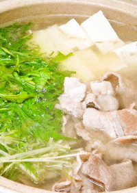 超簡単！豚と水菜と豆腐の鍋