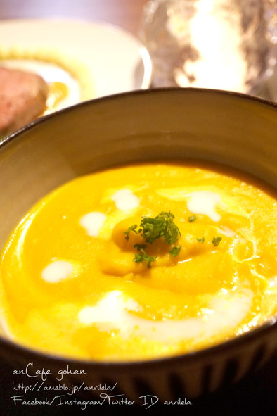 牛乳de簡単♡*濃厚かぼちゃのスープの写真
