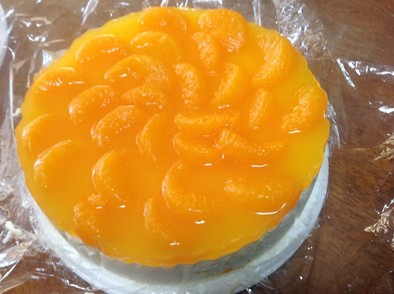 みかんのレアチーズケーキの写真