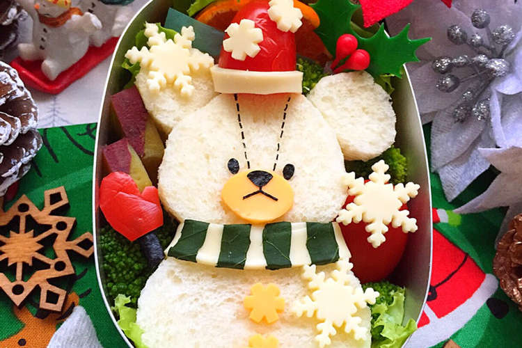 キャラ弁 雪だるまジャッキーサンドイッチ レシピ 作り方 By Naocoisa クックパッド 簡単おいしいみんなのレシピが360万品