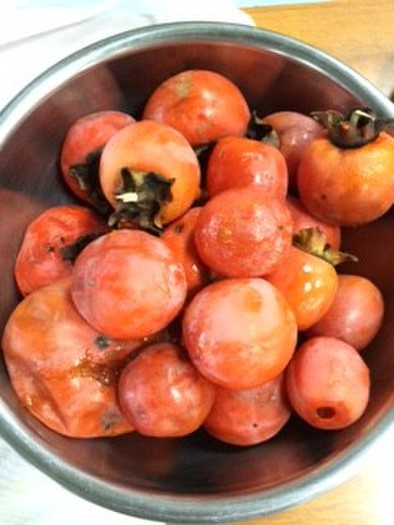 混ぜるだけ！柿酢の作り方の写真