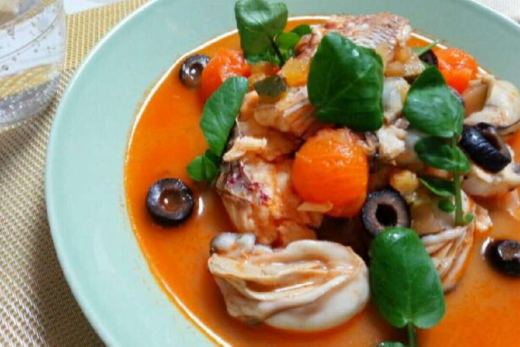 鯛と牡蠣 トマトペーストでアクアパッツァ レシピ 作り方 By Aicocom クックパッド