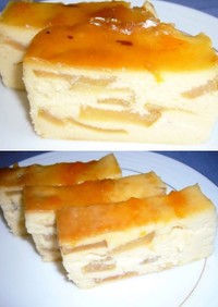 焼きりんごのベイクドチーズケーキ
