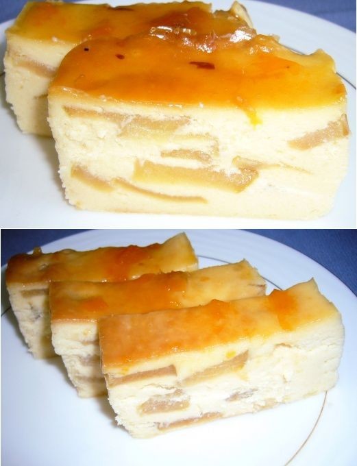 焼きりんごのベイクドチーズケーキの画像