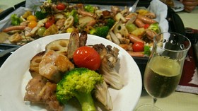ホットプレートでぎゅうぎゅう焼き♪