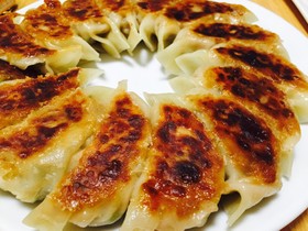 合挽き肉で濃いめの餃子