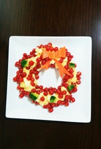 クリスマス☆マイクロトマトのリースサラダ