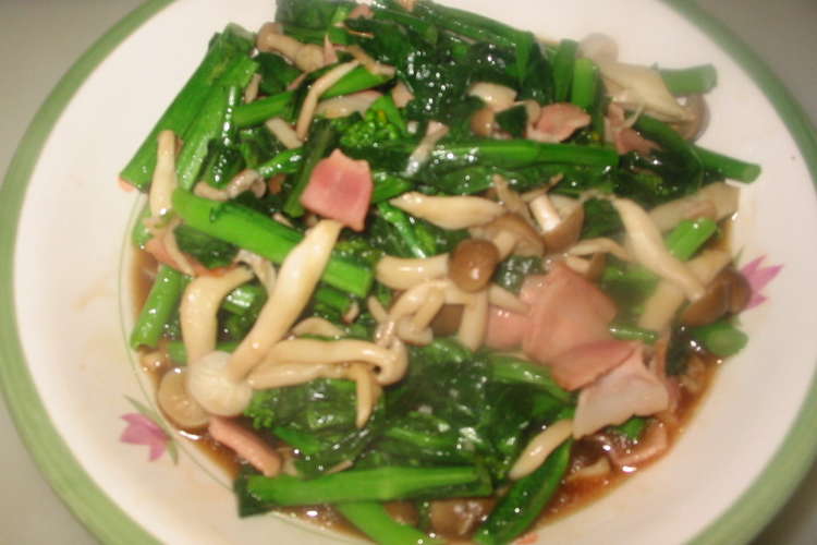 菜の花とベーコンのオイマヨ炒め レシピ 作り方 By たましんママ クックパッド 簡単おいしいみんなのレシピが370万品
