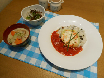 宮城県産白身魚のムース秋鮭白菜包みの写真