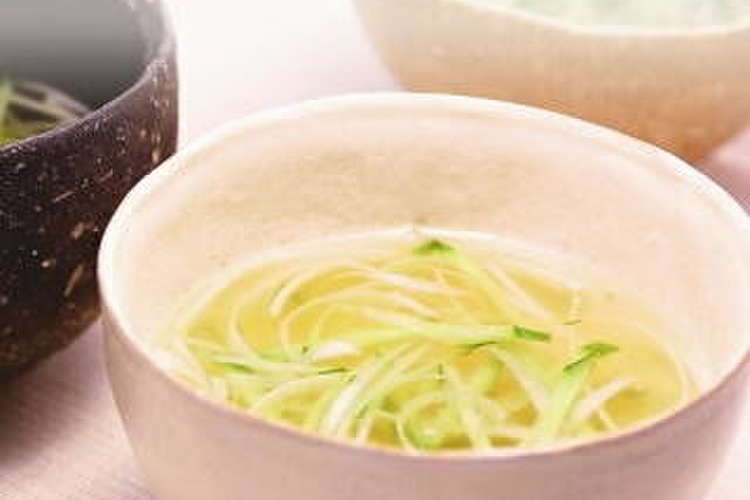 時短 簡単 ねぎときゅうりのスープ レシピ 作り方 By 日本スープ 健康美味 クックパッド 簡単おいしいみんなのレシピが360万品