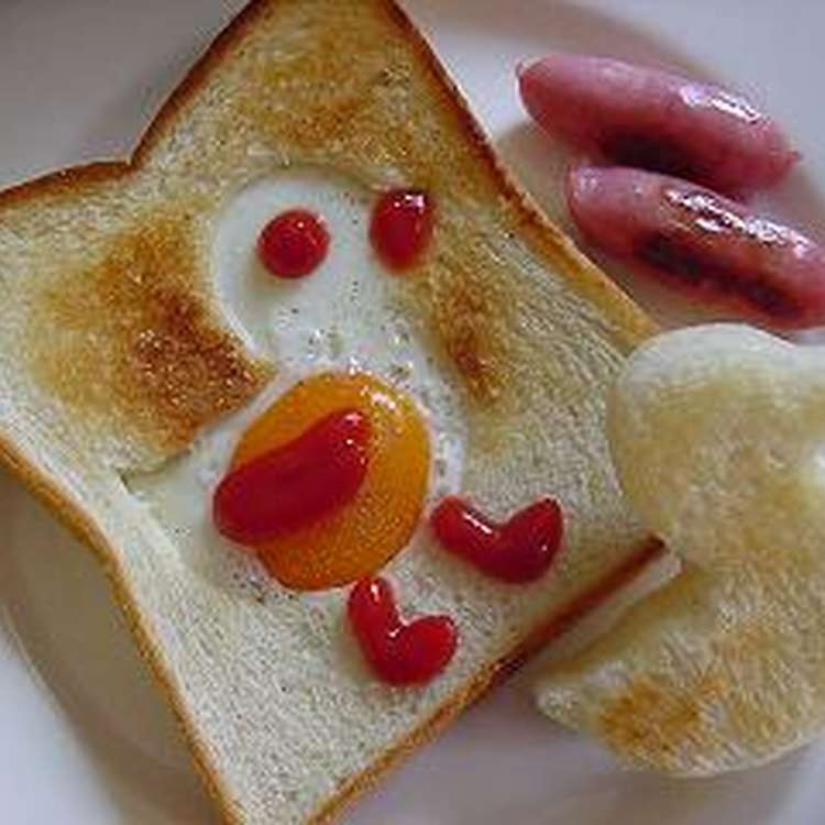 うさぎちゃんトースト♡ひよこ うさぎちゃんトースト♡ひよこ 𓂃, 𖤘出雲 甘味喫茶月うさぎ, 𓌉𓌱