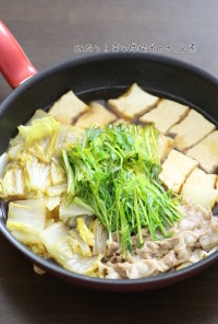 豚肉と白菜と厚揚げのフライパン煮