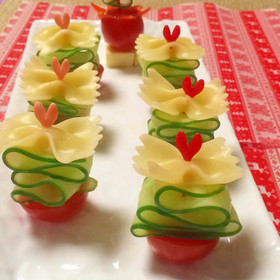 Xmasカラーの可愛いピンチョス