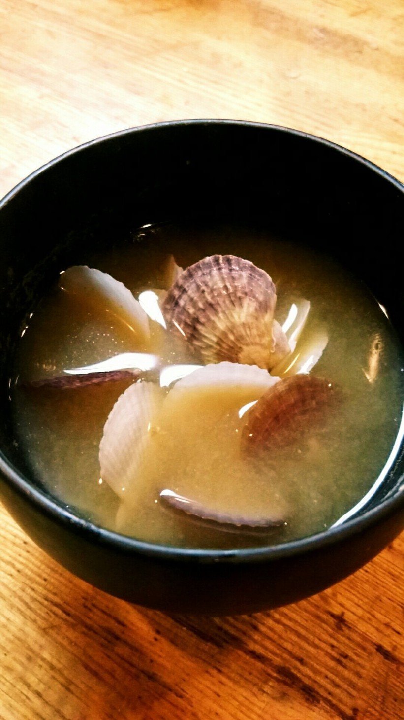 ホタテ雅貝の味噌汁の画像