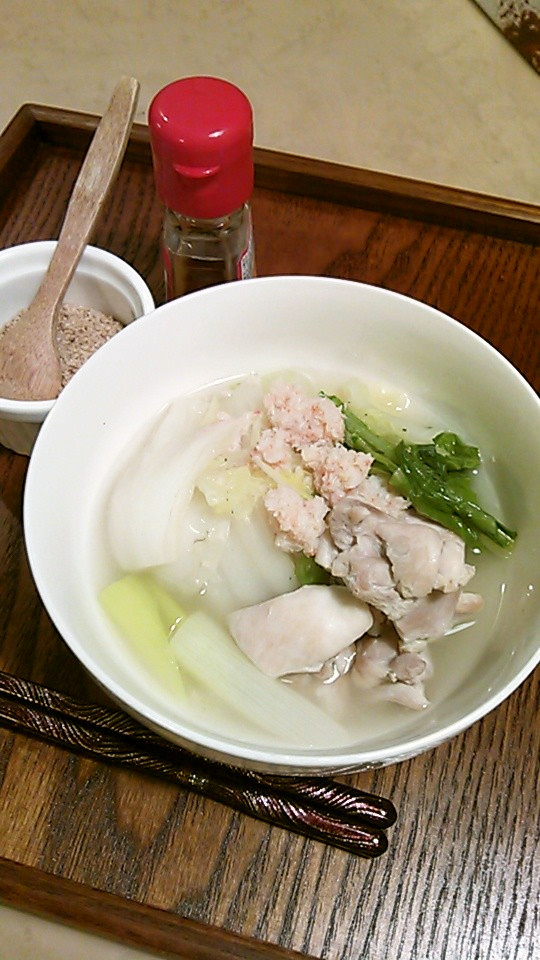 白菜と鶏の中華風煮込みの画像