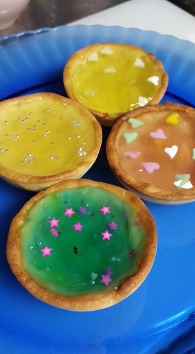 蒟蒻ゼリーでプルプルキラキラタルト♪