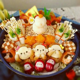 大根おろしアート鍋(お正月)