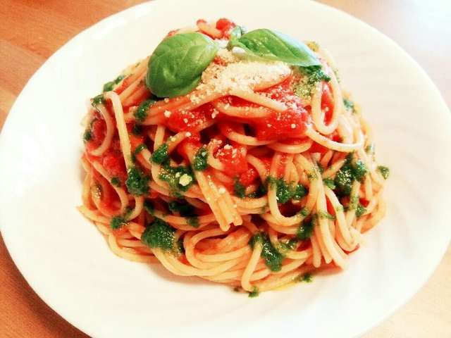 おうち パスタ ジェノベーゼ