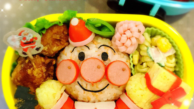 クリスマスキャラ弁 アンパンマンサンタ レシピ 作り方 By Meiyuina クックパッド 簡単おいしいみんなのレシピが350万品