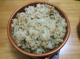 マッシュルームオリーブオイルのチャーハン