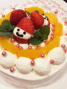 いちごサンタのクリスマスケーキ☆