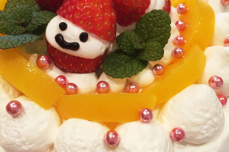 いちごサンタのクリスマスケーキ レシピ 作り方 By キラキラりんご クックパッド