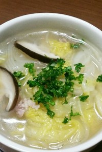 白菜とはるさめ☆食べるスープ